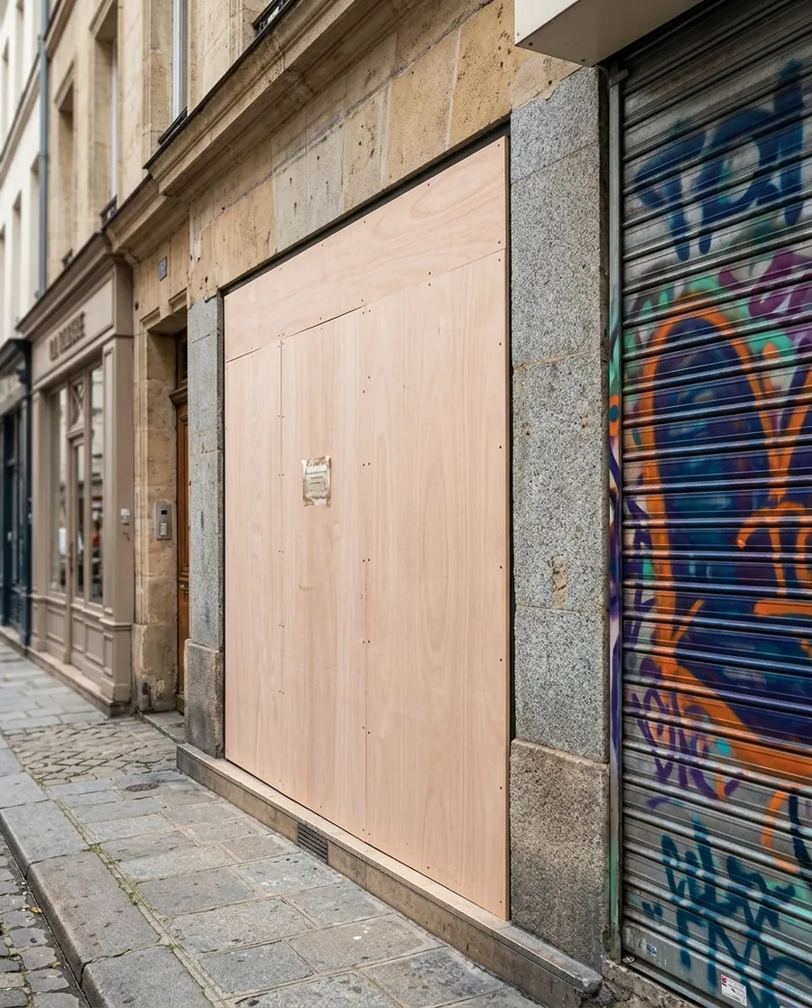Panneaux OSB et contreplaqué vissés dans le bâti Argenteuil